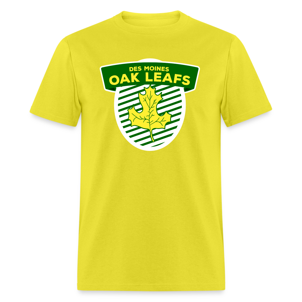 Des Moines Oak Leafs Shield T-Shirt - yellow