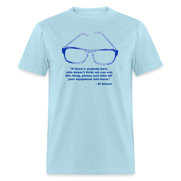 Lighthouse Hockey Glasses T-Shirt - powder blue