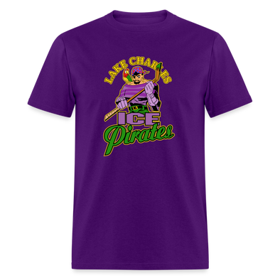 Lake Charles Ice Pirates T-Shirt - purple