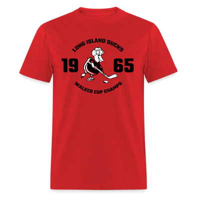 Long Island Ducks 1965 Walker Cup Champions T-Shirt (EHL) - red