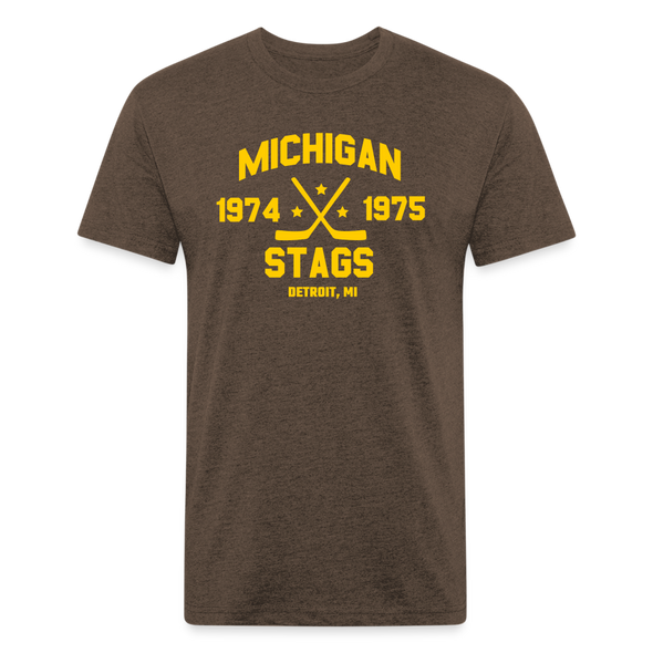 Michigan Stags Dated T-Shirt (Premium) - heather espresso