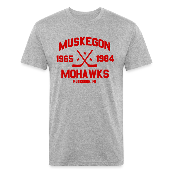 Muskegon Mohawks Dated T-Shirt (Premium) - heather gray