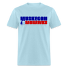 Muskegon Mohawks Text T-Shirt - powder blue