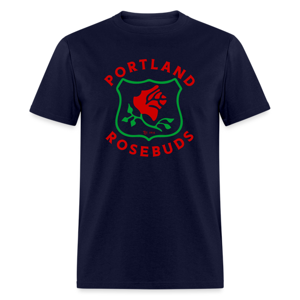 Portland Rosebuds Logo T-Shirt - navy