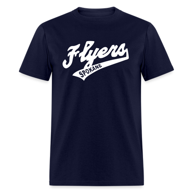 Spokane Flyers Script T-Shirt - navy