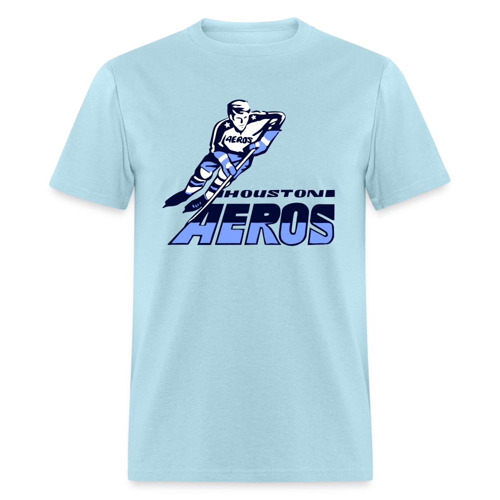 Houston Aeros 1970s T-Shirt - powder blue