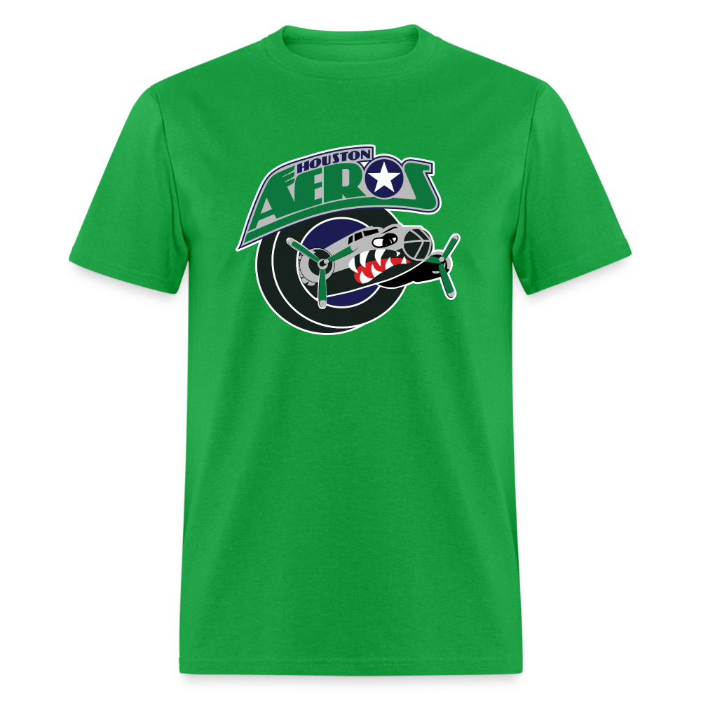 Houston Aeros 1990s T-Shirt - bright green