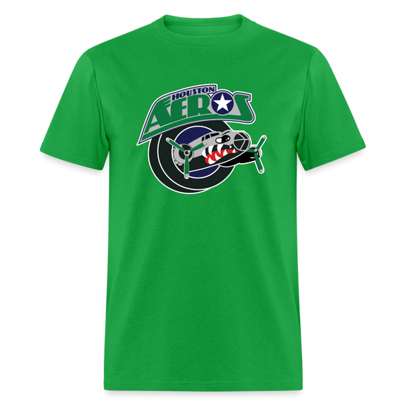 Houston Aeros 1990s T-Shirt - bright green