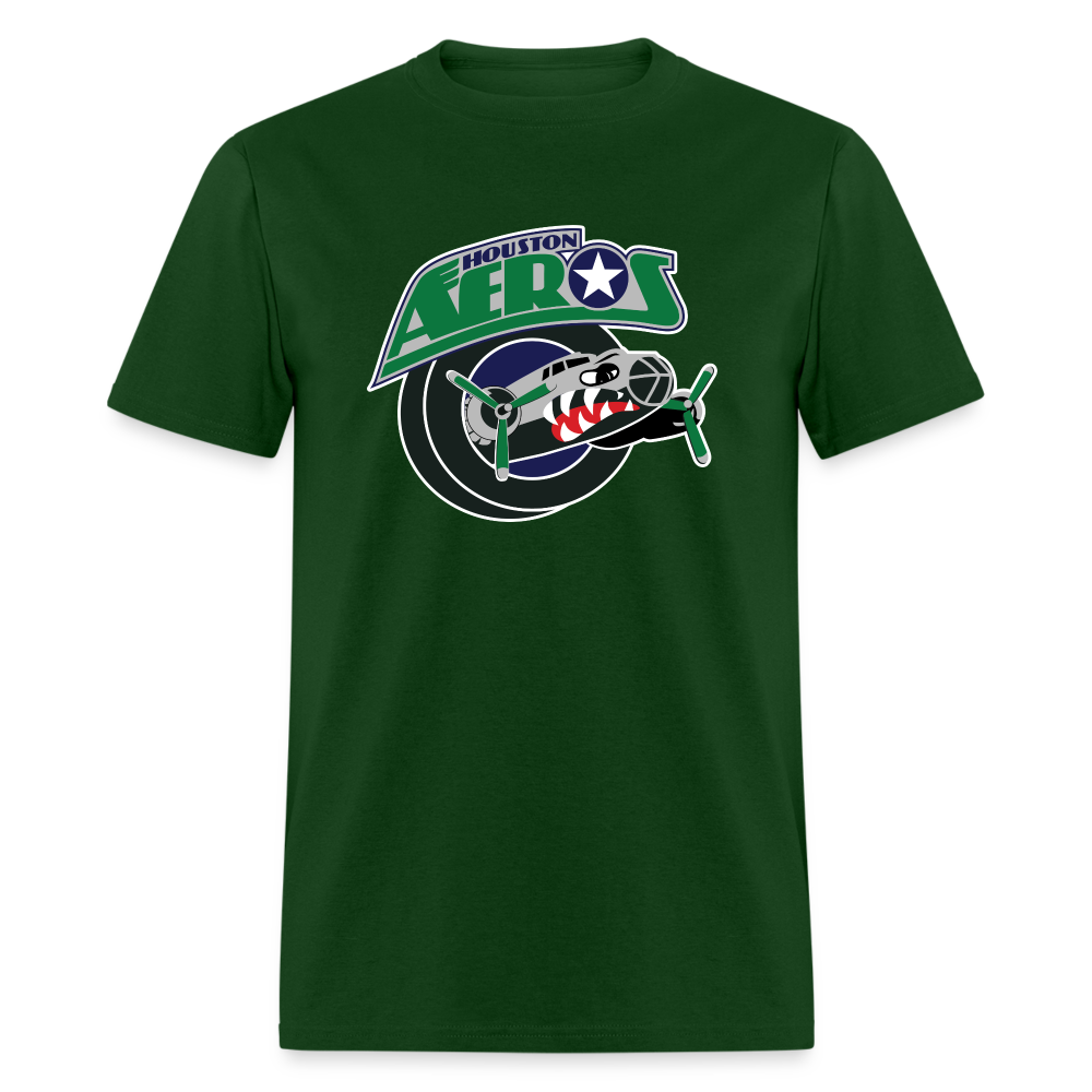 Houston Aeros 1990s T-Shirt - forest green