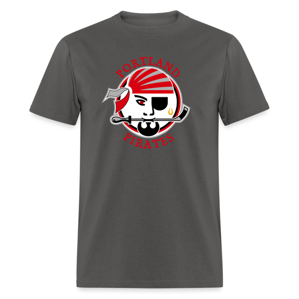 Portland Pirates 1990s T-Shirt - charcoal