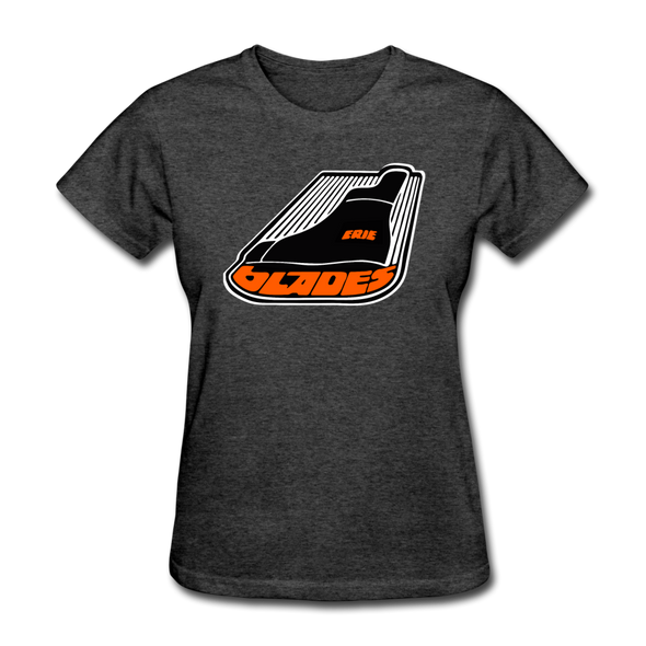 Erie Blades Women's Logo T-Shirt (NAHL) - heather black