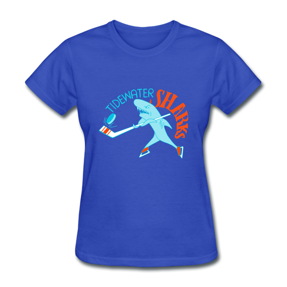 Tidewater Sharks Logo Women's T-Shirt (SHL) - royal blue