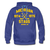 Michigan Stags Double Sided Premium Hoodie (WHA) - royalblue