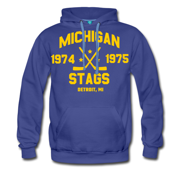 Michigan Stags Double Sided Premium Hoodie (WHA) - royalblue