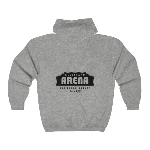 Cleveland Arena Old School Hockey Hoodie (Zip)