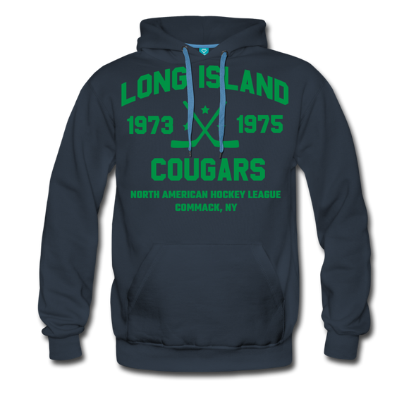 Long Island Cougars Double Sided Premium Hoodie (NAHL) - navy