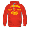 Michigan Stags Double Sided Premium Hoodie (WHA) - red