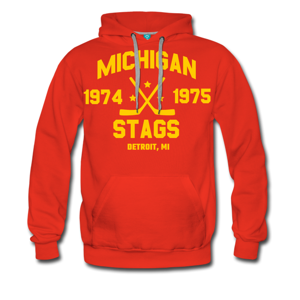 Michigan Stags Double Sided Premium Hoodie (WHA) - red