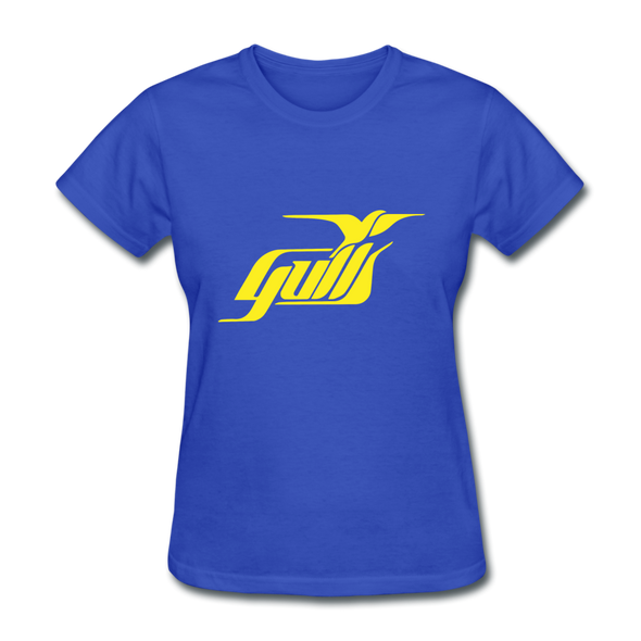 Hampton Gulls Yellow Logo Women's T-Shirt (SHL) - royal blue
