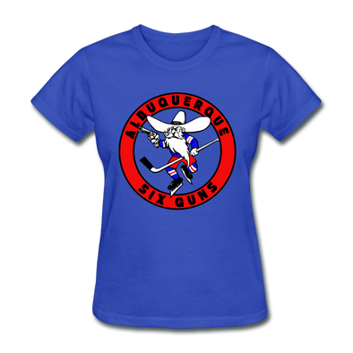 Albuquerque Six Guns Text Logo Women's T-Shirt (CHL) - royal blue