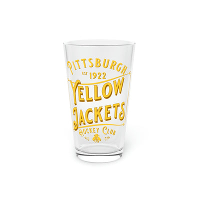 Pittsburgh Yellow Jackets Text Pint Glass