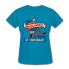 Cincinnati Mohawks Logo Women's T-Shirt (IHL) - turquoise
