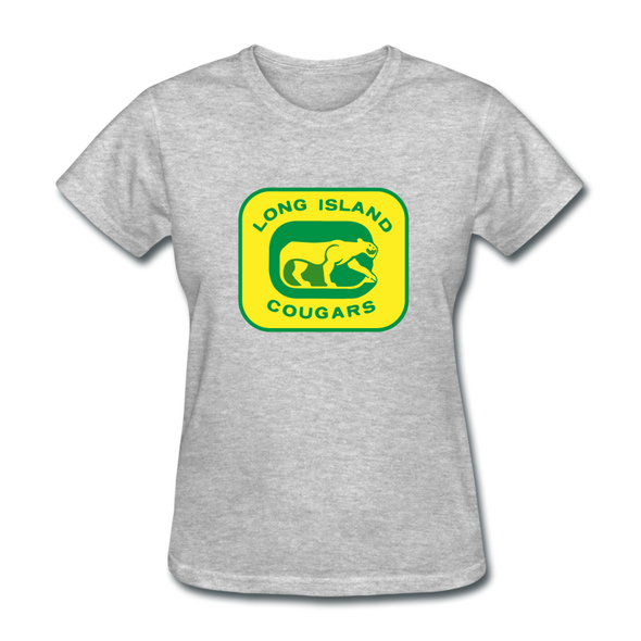 Long Island Cougars Women's T-Shirt (NAHL) - heather gray