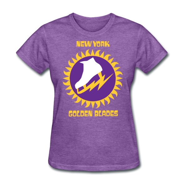 New York Golden Blades Logo Women's T-Shirt (WHA) - purple heather