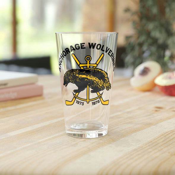 Anchorage Wolverines Pint Glass