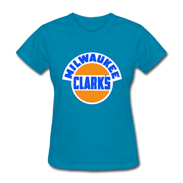 Milwaukee Clarks Logo Women's T-Shirt (EHL) - turquoise