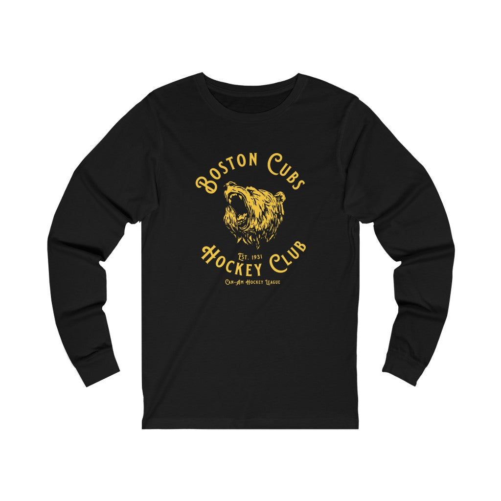 Vintage Ice Hockey Boston Cubs Long Sleeve Shirt Black / M