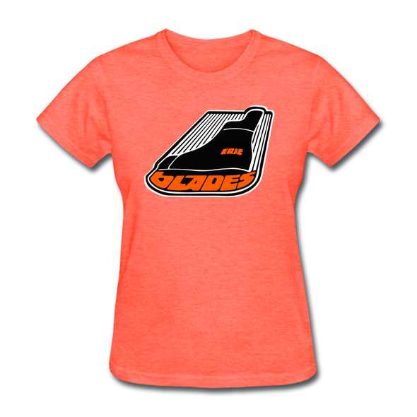 Erie Blades Women's Logo T-Shirt (NAHL) - heather coral