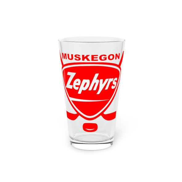 Muskegon Zephyrs Pint Glass