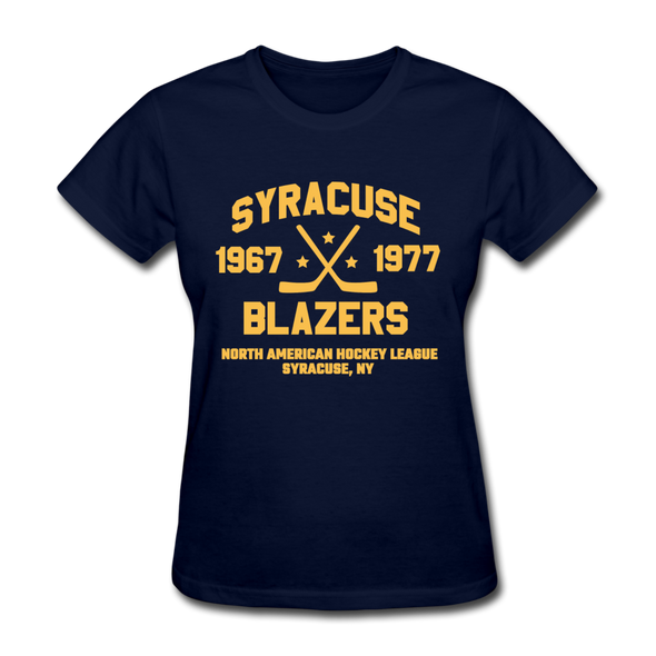 Syracuse Blazers Dated Women's T-Shirt (NAHL) - navy