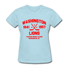 Washington Lions Dated Women's T-Shirt (EHL) - powder blue