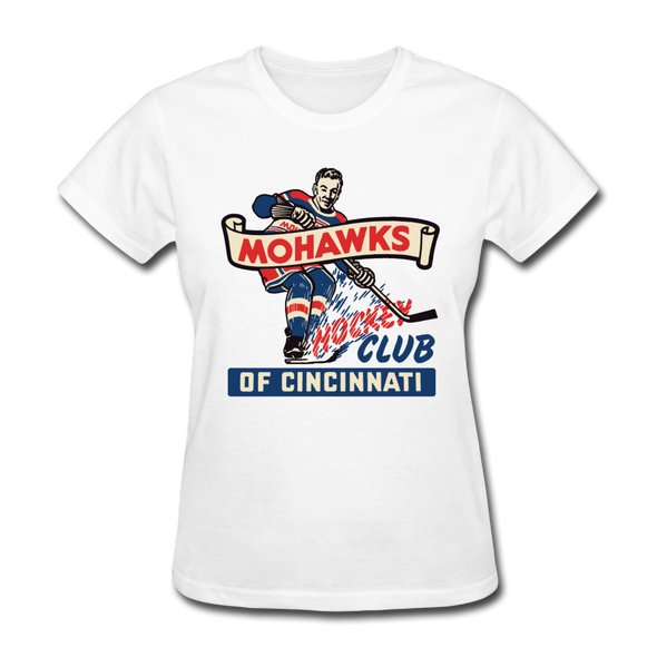 Cincinnati Mohawks Logo Women's T-Shirt (IHL) - white