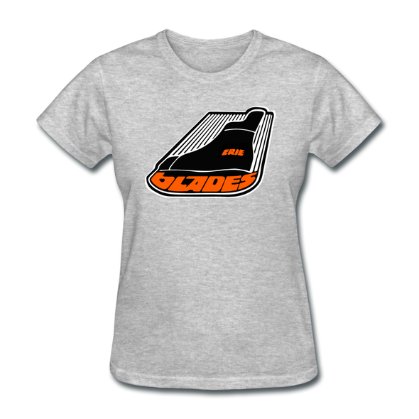 Erie Blades Women's Logo T-Shirt (NAHL) - heather gray