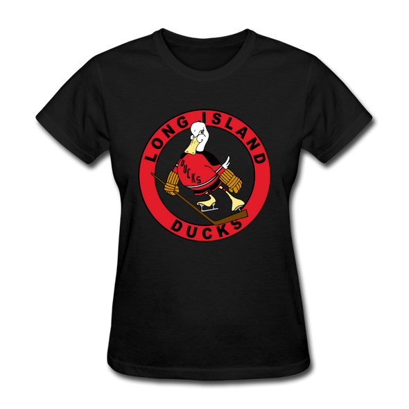 Long Island Ducks 1970s Logo Women's T-Shirt (EHL) - black
