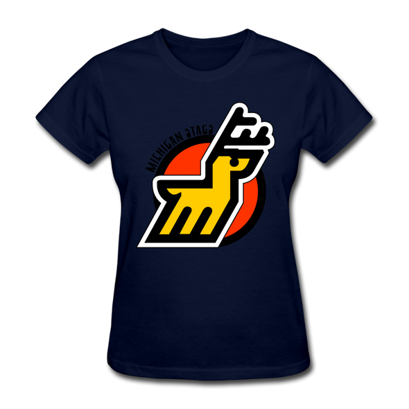 Michigan Stags Logo Women's T-Shirt - navy