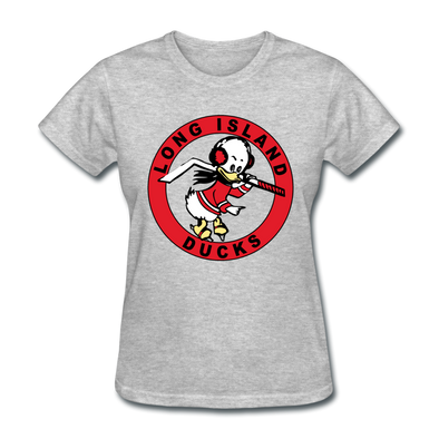 Long Island Ducks 1960s Logo Women's T-Shirt (EHL) - heather gray