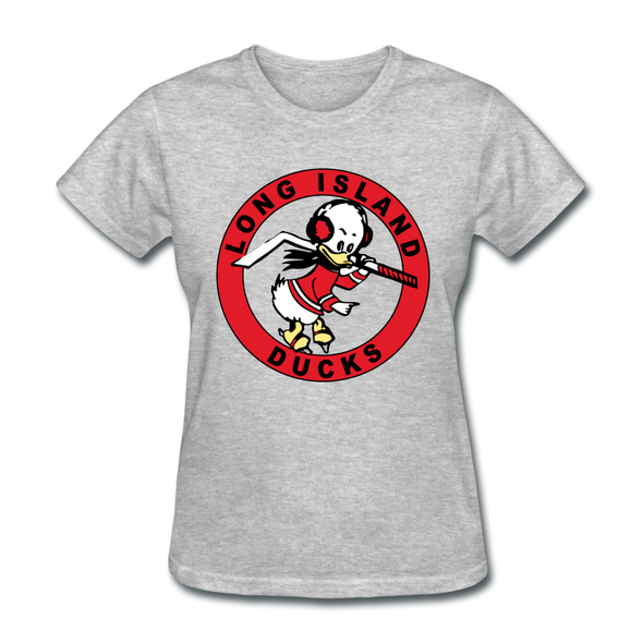Long Island Ducks 1960s Logo Women's T-Shirt (EHL) - heather gray