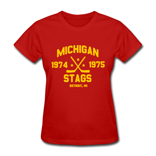 Michigan Stags Dated Women's T-Shirt (WHA) - red