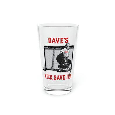 Dave's Kick Save IPA Pint Glass, 16oz