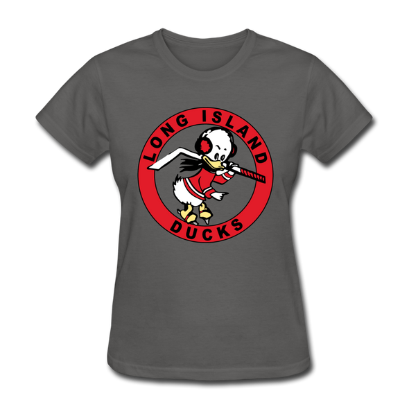 Long Island Ducks 1960s Logo Women's T-Shirt (EHL) - charcoal