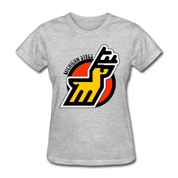 Michigan Stags Logo Women's T-Shirt - heather gray