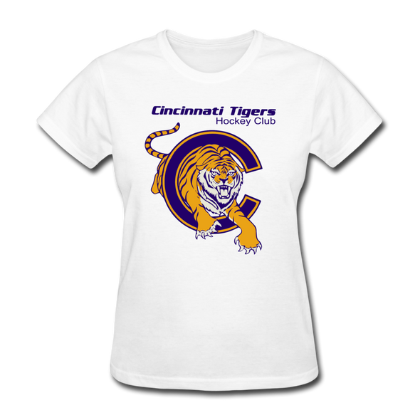 Cincinnati Tigers Logo Women's T-Shirt (CHL) - white