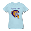 Cincinnati Tigers Logo Women's T-Shirt (CHL) - powder blue