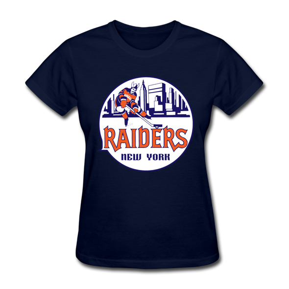 New York Raiders Logo Women's T-Shirt (WHA) - navy