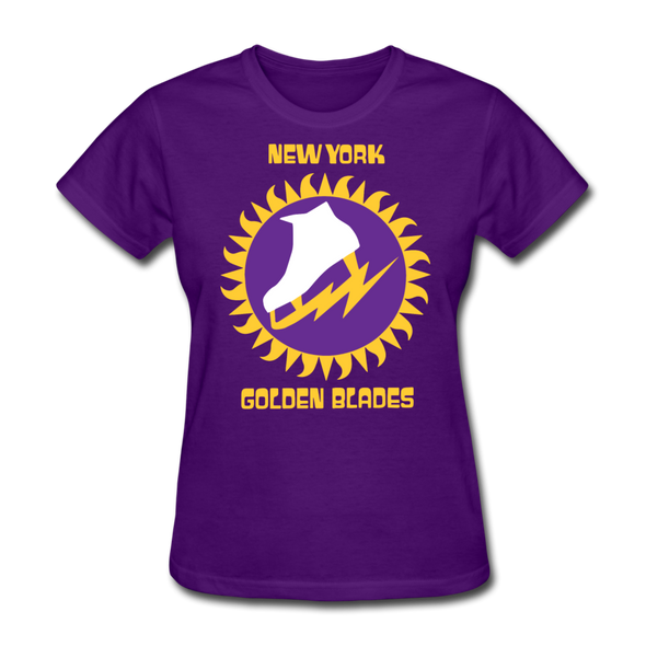 New York Golden Blades Logo Women's T-Shirt (WHA) - purple