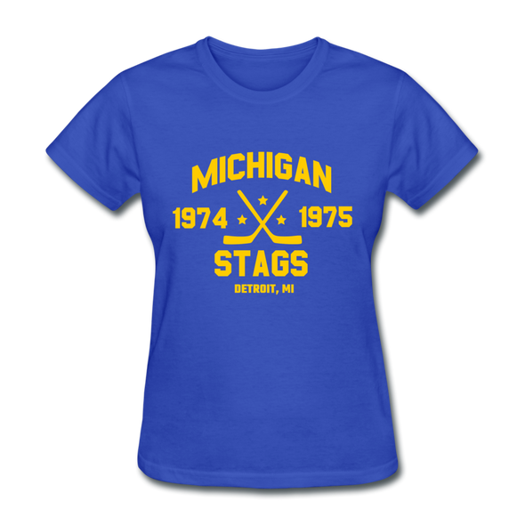 Michigan Stags Dated Women's T-Shirt (WHA) - royal blue